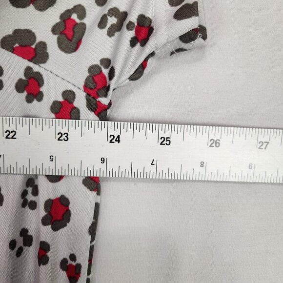 Anthony Richard Nightgown Mu Mu Women's M Gray Red Animal Print Pockets - Picture 3 of 7